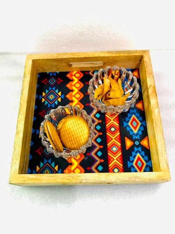 Wooden Serving Tray Set of 2 - Image 7