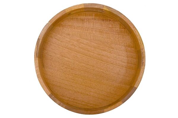 Handmade Round Wooden Serving Tray - Image 3